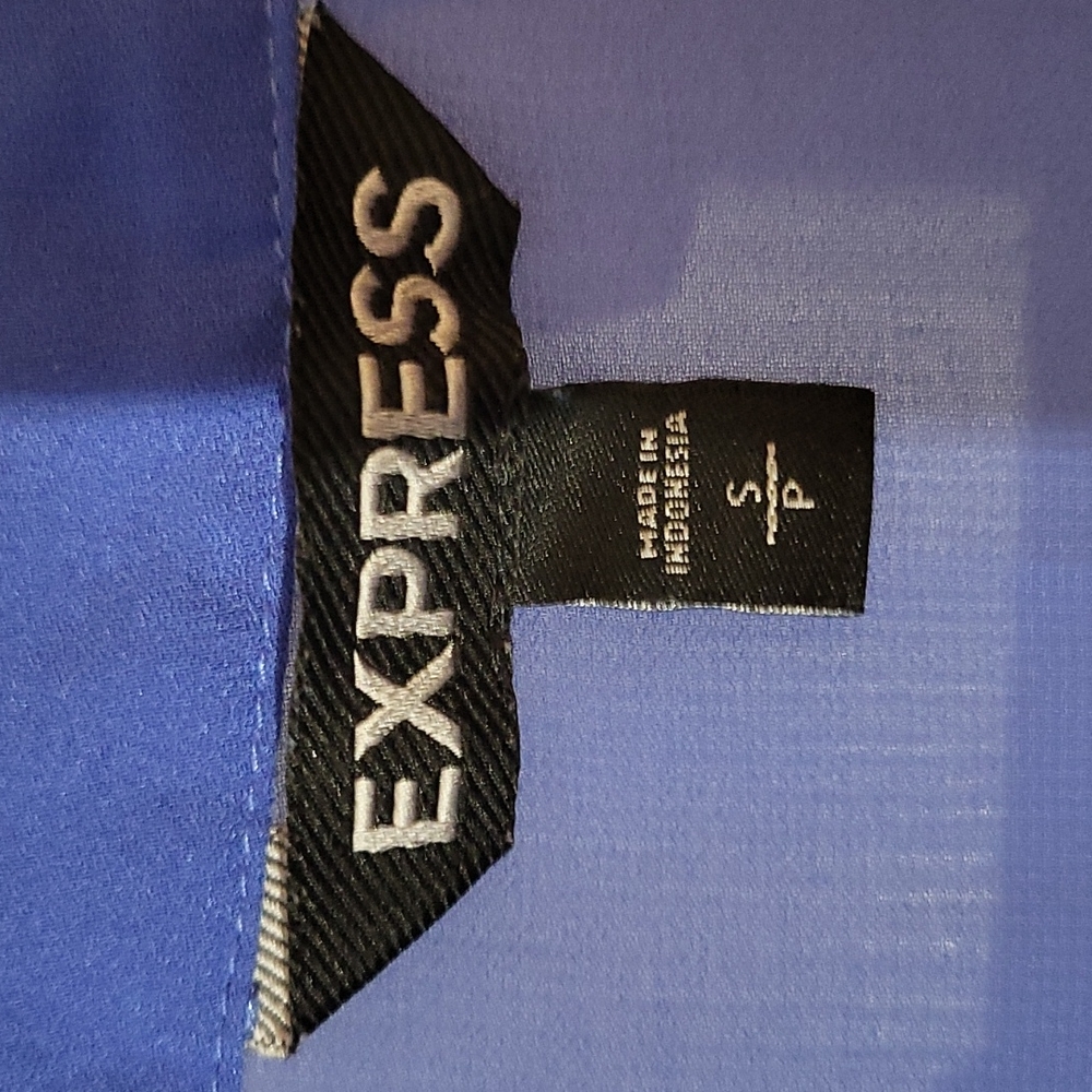 💠NWOT Express Sheer Blue Blouse Size SP - Picture 4 of 9